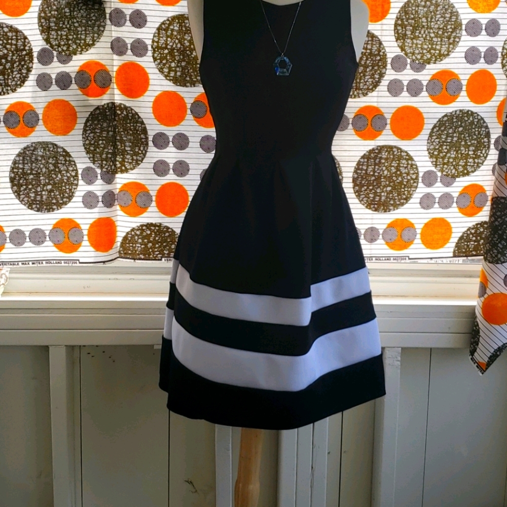 APT 9 Black A-Line Swing Dress